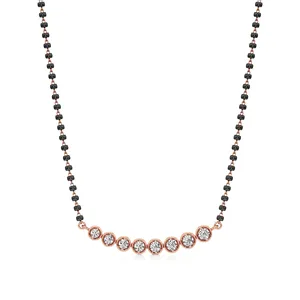 Collier Mangalsutra en diamant Eternal Circle - Bijou de collection culturelle - Product Image 1