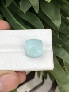 ก้อนน้ำตาลอะความารีนธรรมชาติขนาด14มม. 13.55กะรัตเพชรมรกต - Product Image 3