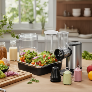 WMF Salad Maker, Caja para Llevar Ensaladas con Contenedor Integrado para Aderezos, 5 Recipientes Cromargan, Caja de Almacenamiento, Procesador de Alimentos - Product Image 3