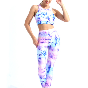 Ensemble de vêtements de yoga pour femmes, design personnalisé, haut de gamme, soutien-gorge de sport, leggings, pantalon de fitness - Product Image 5