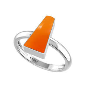 925 Sterling <b>Silver</b> <b>Ring</b> Bezel Setting Carnelian Gemstone Mix Shapes Classic Wedding Party Trendy Fashionable Unisex - Product Image 2