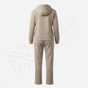 Chándal Deportivo para Mujer, Diseño 2 en 1 con Capucha y Cremallera, 100% Algodón, Color Sólido, Transpirable, para Gimnasio, Correr, Invierno - Product Image 2