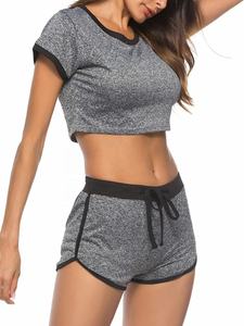 Conjunto de Yoga de talla grande y elegante personalizado para mujer, mallas de cintura alta, sujetador de apoyo, 2 piezas, secado rápido, ligero, entrenamientos diarios, Yoga - Product Image 3