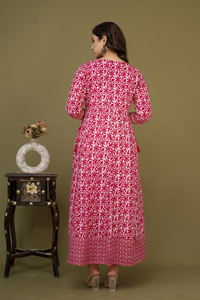 Vestido largo de calidad superior, bordado de secuencia, trabajo lateral, telar manual Dori, fabricante indio - Product Image 2