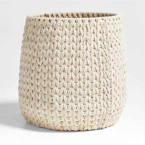 Stylish Rustic Macrame <b>Laundry</b> <b>Basket</b> Handmade Cotton <b>Rope</b> Storage with Handle & Tassel for Home & Toys - Product Image 4