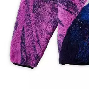 ¡Novedad de 2024! Chaqueta forrada de lana con estampado personalizado completo de alta calidad para hombre, lana Polar con cuello levantado para invierno, chaqueta de invierno al por mayor - Product Image 2