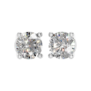 Classique femmes 950 platine diamant Solitaire boucles d'oreilles Moissanite diamant tous les jours porter des bijoux fins cadeau parfait pour goujon - Product Image 3