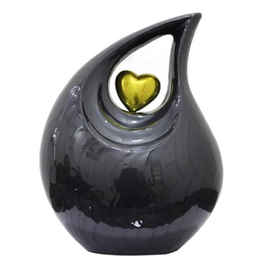 Urna artesanal de calidad superior más vendida, diseño de lágrima gris para cenizas de cremación funeraria ACW, hecha de metal - Product Image 2