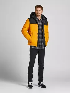 Men's Stylish <b>Waterproof</b> Puffer <b>Jacket</b> Warm <b>Lightweight</b> Insulated Hooded Winter Coat <b>Packable</b> and Durable for Outdoor Use - Product Image 3