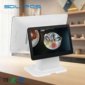 Caja <span class=keywords><strong>Registradora</strong></span> con Pantalla Secundaria de Ángulo de Visión Ajustable al Tacto, Quiosco de Autoservicio <span class=keywords><strong>Fiscal</strong></span>, Carcasa Elegante - Product Image 1