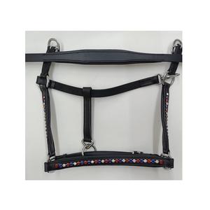 English/Western Saddle Horse Halter 6mm Crystal Leather avec Smart Design Based Stone - Product Image 1
