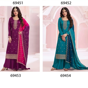 Más vendidos tradicional indio paquistaní Sharara Salwar Kameez vestido traje mujeres pakistaní étnico precio al por mayor para adultos - Product Image 2