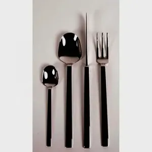 Juego de cubiertos hechos a mano con cuchara, tenedor, cuchillo en acero inoxidable espejado, diseño elegante, perfecto para bodas y cenas finas - Product Image 5