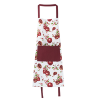 Tablier en coton avec imprimé citron et poche avant pour la cuisine, usage quotidien, lavable en machine, style classique