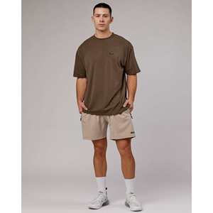 เสื้อยืดโอเวอร์ไซส์ผ้าฝ้ายสำหรับทุกเพศ-เสื้อลำลองสีเขียวอาร์มี่ - Product Image 4