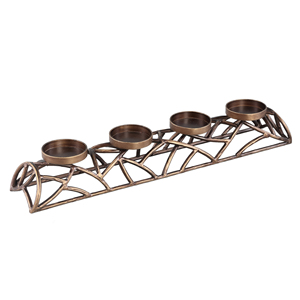 Elegante Portavelas Navideño de Aluminio Rústico Personalizado, Centro de Mesa, Portavelas para Velas de Té, Decoración Navideña Hecha a Mano - Product Image 6