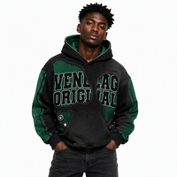 VENLEAG Pakaian Olahraga Musim Dingin Pria Model Hoodie Oversize Bahan French Terry Katun Bernapas 460g Logo Depan Custom Bordir & Cetak