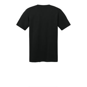 T-shirt décontracté d'été pour homme, couleur unie, col en V |   T-shirt décontracté en coton à manches courtes en tissu doux - Product Image 2