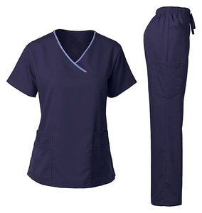 La mejor oferta de uniformes hospitalarios con cuello en V, uniformes médicos de enfermería, conjunto de uniformes médicos, camisetas de manga corta, pantalones para correr, uniforme para mujer - Product Image 6