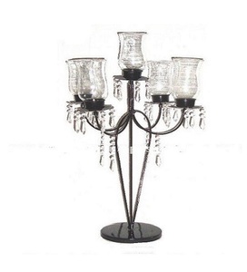 Unique Design Wrought Iron <b>Black</b> Color Candle Holder Handmade <b>Candelabra</b> Holder From Manufacturer in India - Product Image 5