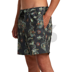 Pantalones cortos deportivos informales de diseño personalizado ODM para hombre, pantalones cortos de tabla sublimados de secado rápido con cintura media de talla grande para entrenamiento - Product Image 6