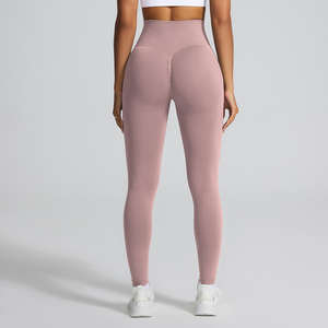 Leggings sans couture pour femmes pantalon de gym taille haute logo personnalisé disponible OEM vêtements de sport approvisionnement direct de l'usine bas quantité minimale de commande vente en gros - Product Image 6