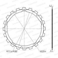 Plaque de friction FZF14V5-30 pour ZF 6HP26, 275 mm