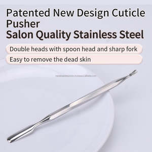 Nuevo Diseño Patentado, Empujador de Cutículas Profesional Reutilizable de Doble Punta, Herramienta de Limpieza de Uñas de Acero Inoxidable, Empujador Lateral Tipo Horquilla - Product Image 6