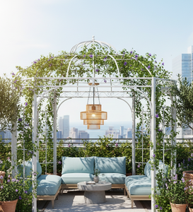 โคมไฟเพดานไม้ไผ่ทำมือสไตล์โมเดิร์น ECONA - น้ำหนักเบาและทนทาน เหมาะสำหรับห้องนั่งเล่นภายในบ้าน - Product Image 1