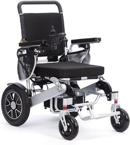 MEILLEURE OFFRE Fauteuil roulant électrique de luxe pliable, compact, léger, portable, avec dossier réglable et joystick - Product Image 1