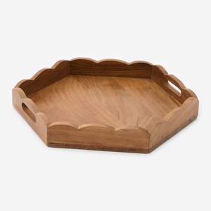 Elegante bandeja de madera con aspecto tradicional, ideal para servir aperitivos, bebidas o uso diario práctico en el hogar, venta al por mayor de La India - Product Image 6