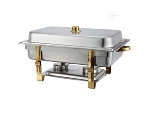 Recipiente para Calentar Comida de Acero Inoxidable Clásico de Lujo para Buffet Profesional |   para Hoteles y Salones de Banquetes - Product Image 6