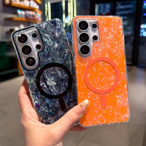 Coque de téléphone en TPU magnétique antichoc avec paillettes de luxe pour Android Styles INS Plus, artisanat spécial en époxy - Product Image 2