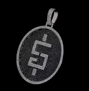 Collier pendentif hip-hop en diamant moissanite VVS de luxe, serti de diamants, avec un design en argent 925 pour les rappeurs, bijoux de mode - Product Image 2