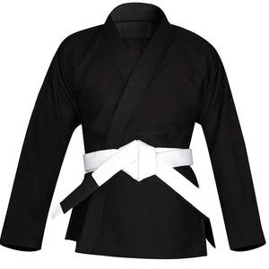 Color negro cómodo transpirable barato uniforme de entrenamiento de Karate Gi uniforme transpirable cómodo y de secado rápido - Product Image 3
