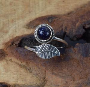 Anillo de Piedra Solar de Plata de Ley 925 Estilo Bohemio, Joyería Hecha a Mano, Regalo de Boda para Mujer - Product Image 5