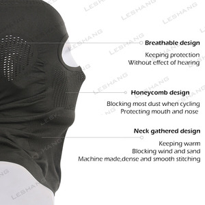 Masque tactique en maille respirante sans couture, léger, respirant, couvrant entièrement le visage, extensible, unisexe, balaclava, 100% polyester, image - Product Image 4