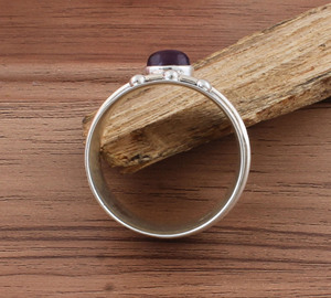 Wholesale 925 Sterling Silver Handmade <b>Spinner</b> <b>Ring</b> with Amethyst Gemstone Brass and Hammered Gift Idea - Product Image 6