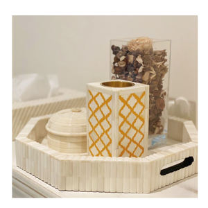 Royal Bakhoor Burner High Demand <b>Bone</b> & Mother of Pearl MOP Inlay Medkhan Mabkhara & Mubkhar with Resin Box & Tray High Selling - Product Image 2