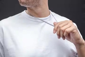 Joyería personalizada de diamantes cultivados en laboratorio redondo de eslabones cubanos de Hip Hop con cadena de oro de 14 quilates para hombres - Product Image 2