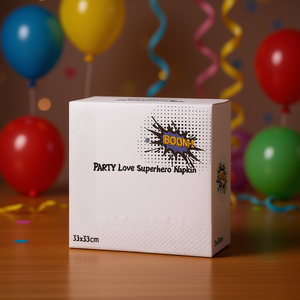 Serviettes de fête super-héros Party Love 33x33cm, lot de 12, fournitures de fête jetables - Product Image 3