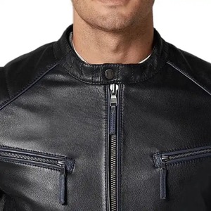 Abrigo de piel de cuero personalizado de buena calidad abrigos de cuero cálidos chaquetas de invierno para hombre Abrigos chaqueta de moda para hombre - Product Image 4
