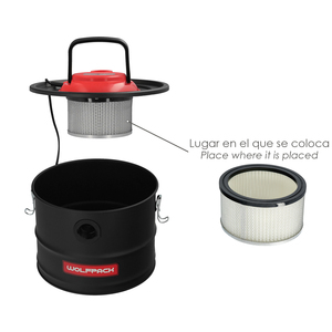 Filtro per aspiratore di cenere Wolfpack da 1200 Watt. 15 Litri (Codice 07010550) - Product Image 3