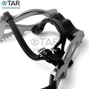 Kit dentaire vétérinaire équin durable avec spéculum bouche de cheval à quatre cliquets et sangles en cuir inoxydables pour examen buccal - Product Image 3