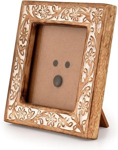 Faizacraft Handmade Modern Rectangle Wood <b>Photo</b> <b>Frame</b> Custom Printed Wall Mountable Memorable Image <b>Clips</b> Holder Tabletop - Product Image 3