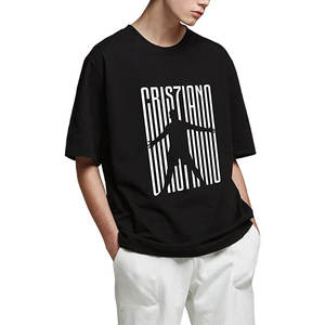 Camisetas de algodón informales de gran tamaño en blanco vintage sueltas de hombre de peso pesado de alta calidad personalizadas al por mayor - Product Image 2