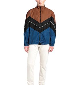 Chaqueta Cortavientos Deportiva de Nailon Tejido Personalizada por el Fabricante, con Bloques de Color y Cremallera, para Hombre, para Correr al Aire Libre - Product Image 3