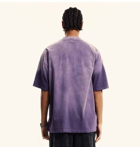 Men's Distressed Acid Wash T-Shirt Custom Vintage <b>Graphic</b> Print 100% Cotton Oversized <b>Plus</b> <b>Size</b> <b>Tee</b> T-shirt for men - Product Image 2