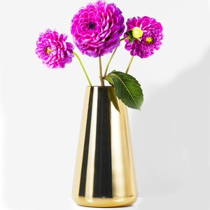Jarrón chapado en oro brillante para decoración de Ceremonia de boda, mesa de comedor de restaurante y florero decorativo para el suelo del hogar a la venta - Product Image 1