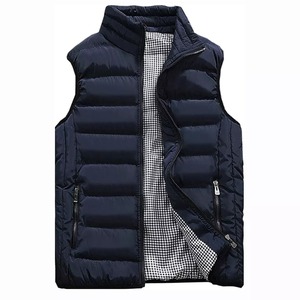 Chaleco acolchado para hombre, prendas de vestir cálidas, chaleco sin mangas, chaquetas con cuello levantado, chalecos de invierno para adultos, chalecos de Color personalizado - Product Image 1